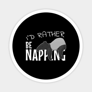 I'd Rather Be Napping Chilling Sleepy Tapir Magnet